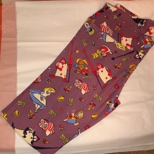 Lularoe Alice in wonderland leggings TC !
